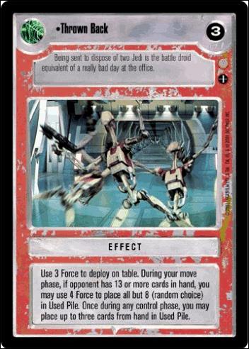 Star Wars: Coruscant Limited (Base Set) card 137 Thrown Back