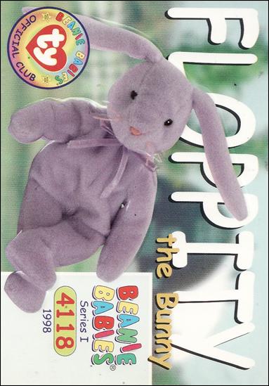 Beanie Babies Series 1 (Base Set) card 76 Floppity the Bunny
