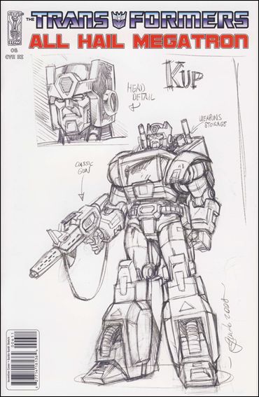 Transformers: All Hail Megatron issue 6-C Guido Guidi 1:10 Sketch Cover  