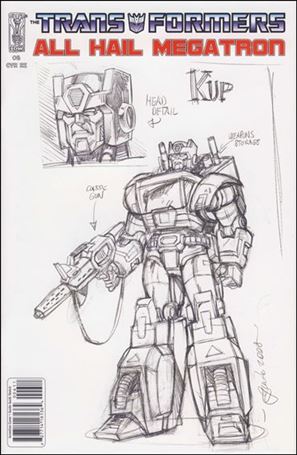 Transformers: All Hail Megatron issue 6-C Guido Guidi 1:10 Sketch Cover  