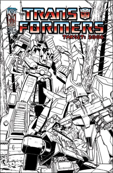 Transformers: Target 2006 issue 2-C Black and White Cover