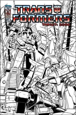 Transformers: Target 2006 issue 2-C Black and White Cover