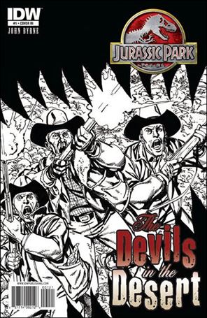 Jurassic Park: The Devils in the Desert issue 1-B 1:10 Black and White Cover