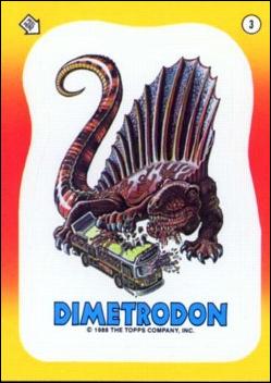 Dinosaurs Attack! (Sticker Subset) card 3 Dimetrodon