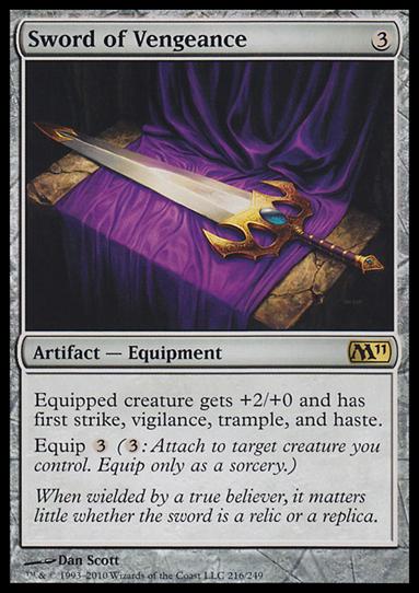 Magic the Gathering: 2011 Core Set (Base Set) card 216 Sword of Vengeance