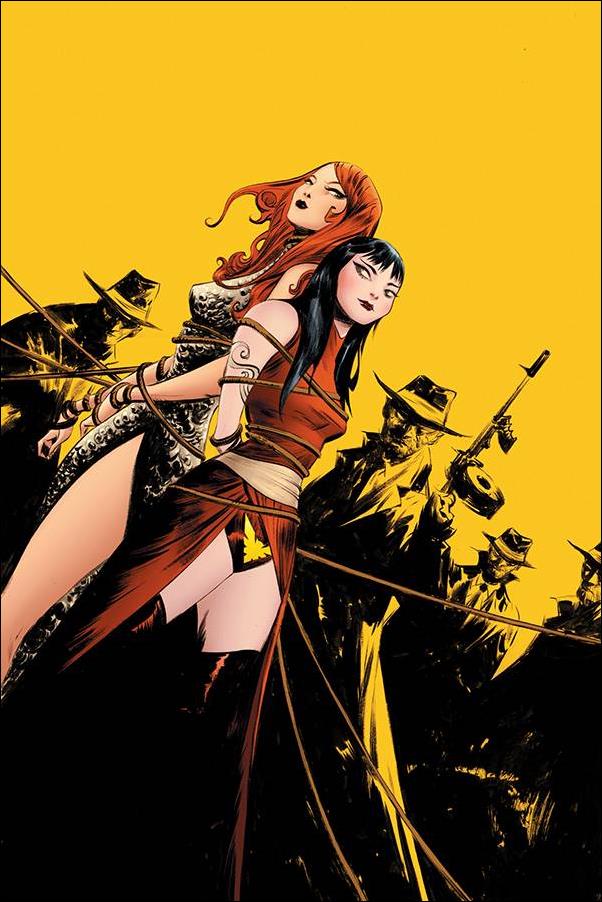 Vampirella / Red Sonja issue 7-O Jae Lee 1:25 Yellow Virgin Cover