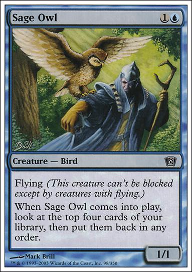 Magic the Gathering: 8th Edition (Base Set) card 98 Sage Owl