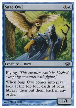 Magic the Gathering: 8th Edition (Base Set) card 98 Sage Owl