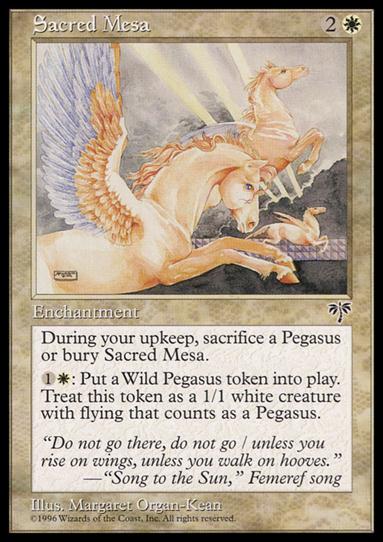 Magic the Gathering: Mirage (Base Set) card 37 Sacred Mesa