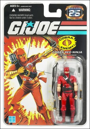 G.I. Joe 25th Anniversary Basic 3 3/4" Action Figures figure 28 Cobra Red Ninja