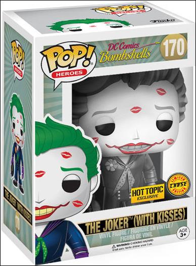 POP! Heroes figure 170-B The Joker (With Kisses) (B&W) Chase Hot Topic