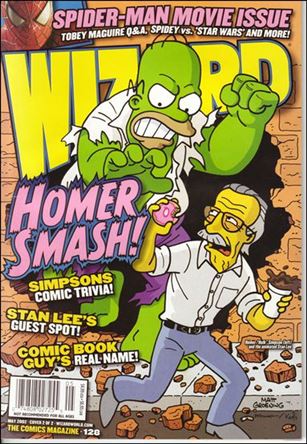 Wizard: The Comics Magazine issue 128-B Homer Simpson & Stan Lee Cover