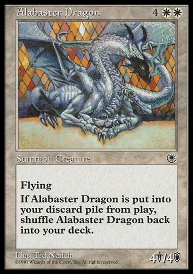 Magic the Gathering: Portal (Base Set) card 1 Alabaster Dragon