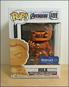 POP! Marvel figure 499-B Hulk Chrome w/ Gauntlet (Orange)