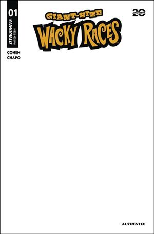 Giant-Size Wacky Races issue 1-D Blank Authentix Sketch Cardstock Cover