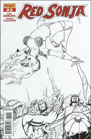Red Sonja (2013) issue 3-E Pia Guerra 1:25 Black & White Cover