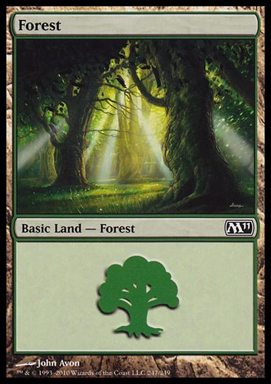 Magic the Gathering: 2011 Core Set (Base Set) card 247 Forest