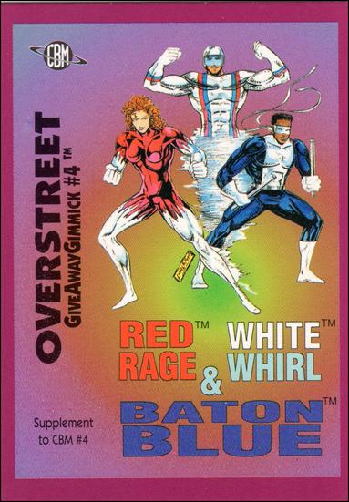 Overstreet Give Away Gimmick (Promo) card 4 Red Rage, White Whirl, & Baton Blue-Purple Border