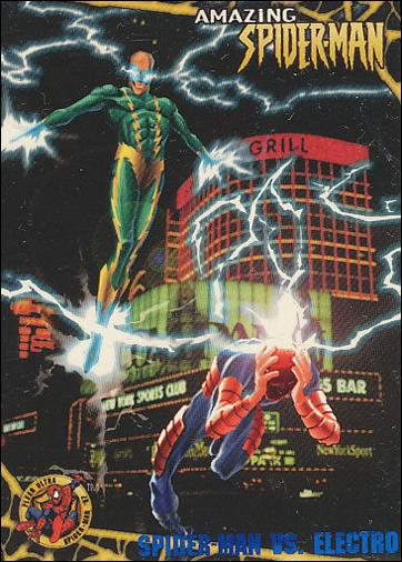 1997 Fleer Ultra Spider-Man (Base Set Blue) card 37 Spider-Man Vs. Electro