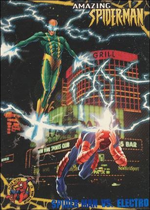 1997 Fleer Ultra Spider-Man (Base Set Blue) card 37 Spider-Man Vs. Electro