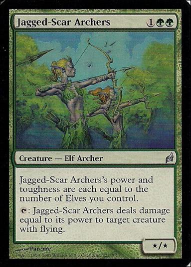 Magic the Gathering: Lorwyn (Base Set) card 222 Jagged-Scar Archers