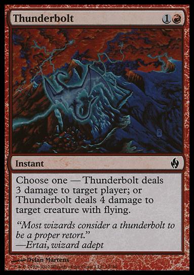 Magic the Gathering: Premium Deck Series: Fire & Lightning (Base Set) card 19 Thunderbolt