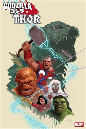 Godzilla vs. Thor issue 1-B Erik M. Gist Cover