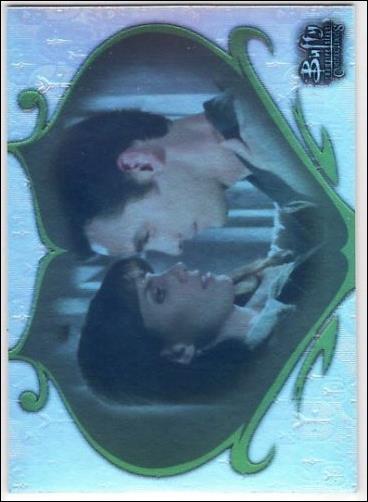 Buffy the Vampire Slayer: Connections (Parallel Foil Base Set) card BC-38 Xander + Cordelia: Lust Connection