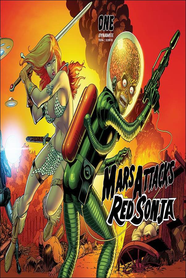 Mars Attacks Red Sonja issue 1-E Barry Kitson Card Homage Cover