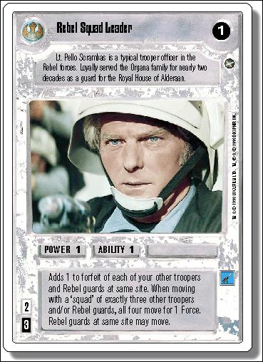 Star Wars: A New Hope Revised (Base Set) card 102 Rebel Squad Leader
