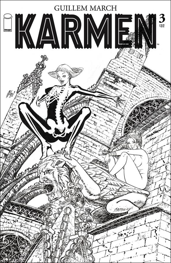 Karmen issue 3-B 1:25 Black & White Cover