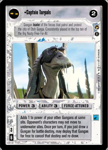 Star Wars: Theed Palace Limited (Base Set) card 68 Captain Tarpals