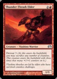 Magic the Gathering: Planechase 2012 Edition (Base Set) card 53 Thunder-Thrash Elder