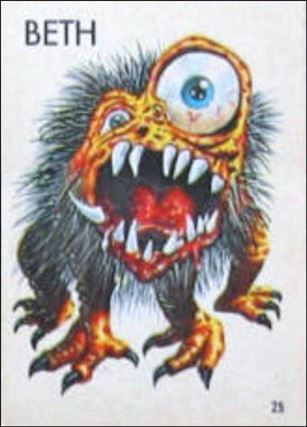 Ugly Stickers (1965) (Base Set) card 25-B Beth