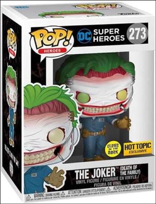 POP! Heroes figure 273-B The Joker (Death of the Family) (Glow) Hot Topic