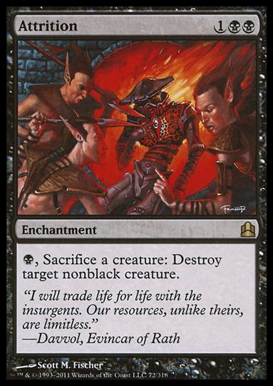 Magic the Gathering: Commander (Base Set) card 72 Attrition