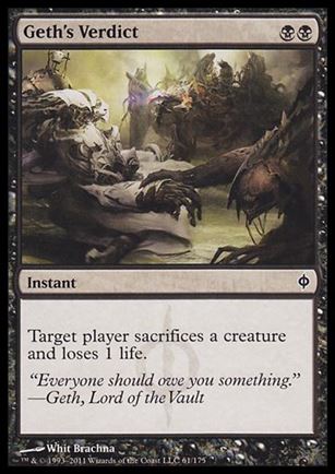 Magic the Gathering: New Phyrexia card 61 Geth's Verdict