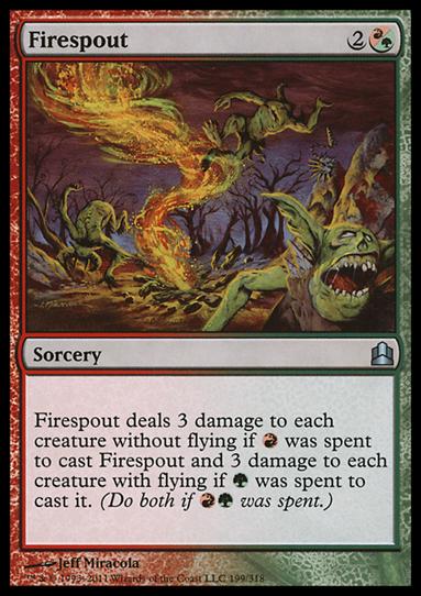 Magic the Gathering: Commander (Base Set) card 199 Firespout