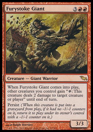 Magic the Gathering: Shadowmoor (Base Set) card 93 Furystoke Giant