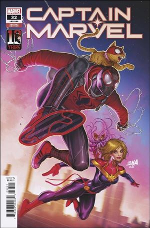 Captain Marvel (2019) issue 32-C David Nakayama Miles Morales 10th Ann. Cover