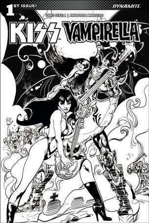 KISS / Vampirella issue 1-F Roberto Castro 1:10 Black and White Cover