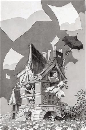 Animal Castle Vol. 2 issue 1-G Felix Delep 1:40 B/W Virgin Animal Library Cover