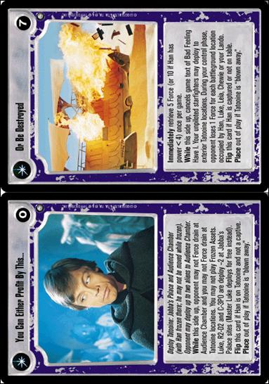 Star Wars: Enhanced Jabba's Palace (Base Set) card 12 You Can Either Profit By This... / Or Be Destroyed