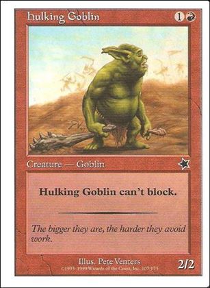 Magic the Gathering: Starter 1999 (Base Set) card 107 Hulking Goblin