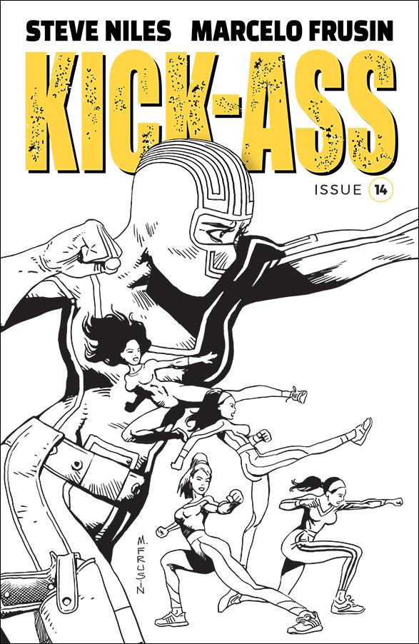 Kick-Ass (2018) issue 14-B Marcelo Frusin Black & White Cover