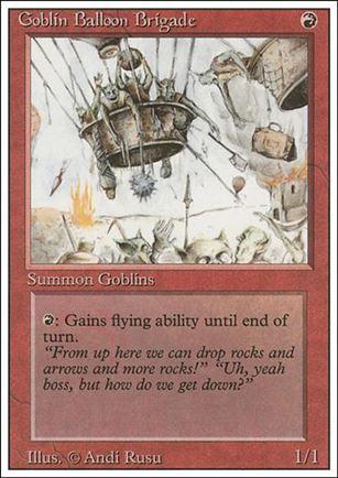 Magic the Gathering: Revised (Base Set) card 154 Goblin Balloon Brigade