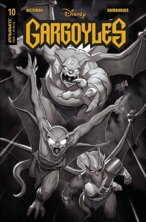 Gargoyles (2022) issue 10-H David Nakayama 1:10 B&W Cover