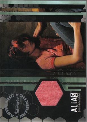Alias: Season Four (Pieceworks Subset) card PW3 Red T-Shirt Worn By Mia Maestro As Nadia Santos