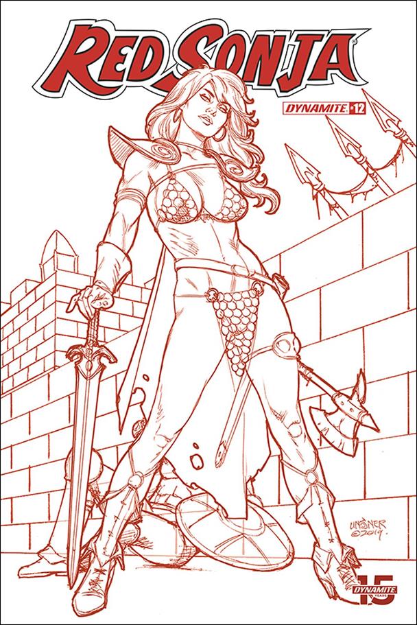 Red Sonja (2019) issue 12-K Joseph Michael Linsner 1:25 Blood Red Cover