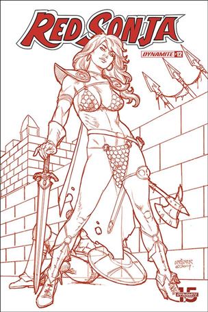Red Sonja (2019) issue 12-K Joseph Michael Linsner 1:25 Blood Red Cover